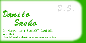 danilo sasko business card